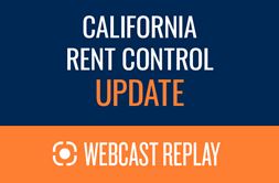CA Rent Control Webcast Replay